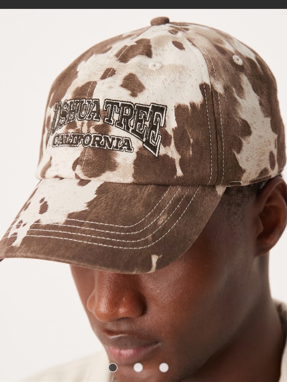 Abercrombie & Fitch western cap in brown cow print O/S